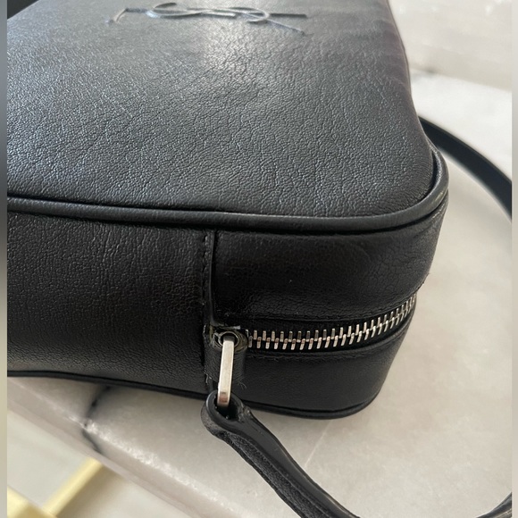 Authentic ( YSL) Saint Laurent Lou Camera Bag, Leather Small Black Crossbody - Picture 16 of 16